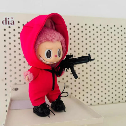 🦑 Squid Game Labubu Pink Guard Outfit 🎭